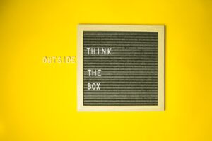 think outside the box is a tip for creating content marketing