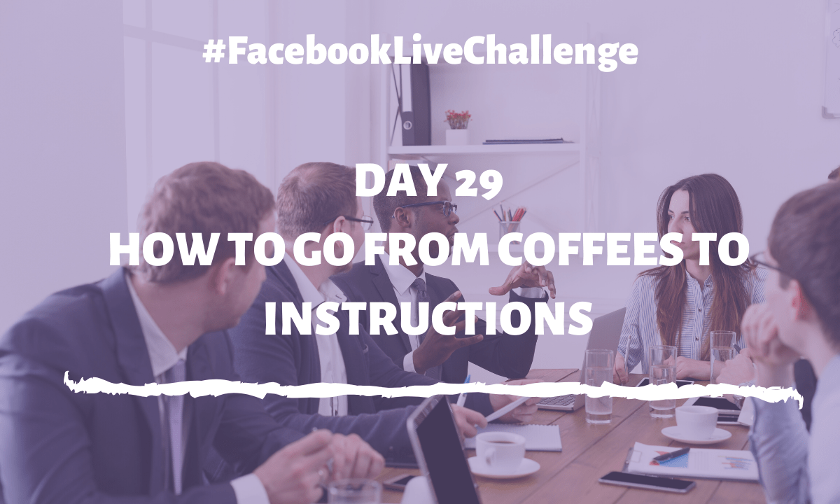 How to go from coffee to instructions